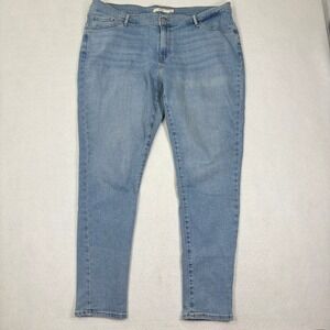 Levi's 711 Skinny Jeans Womens 18W Blue Stretch Denim Plus Size
